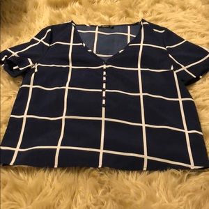 Blue and white shirt